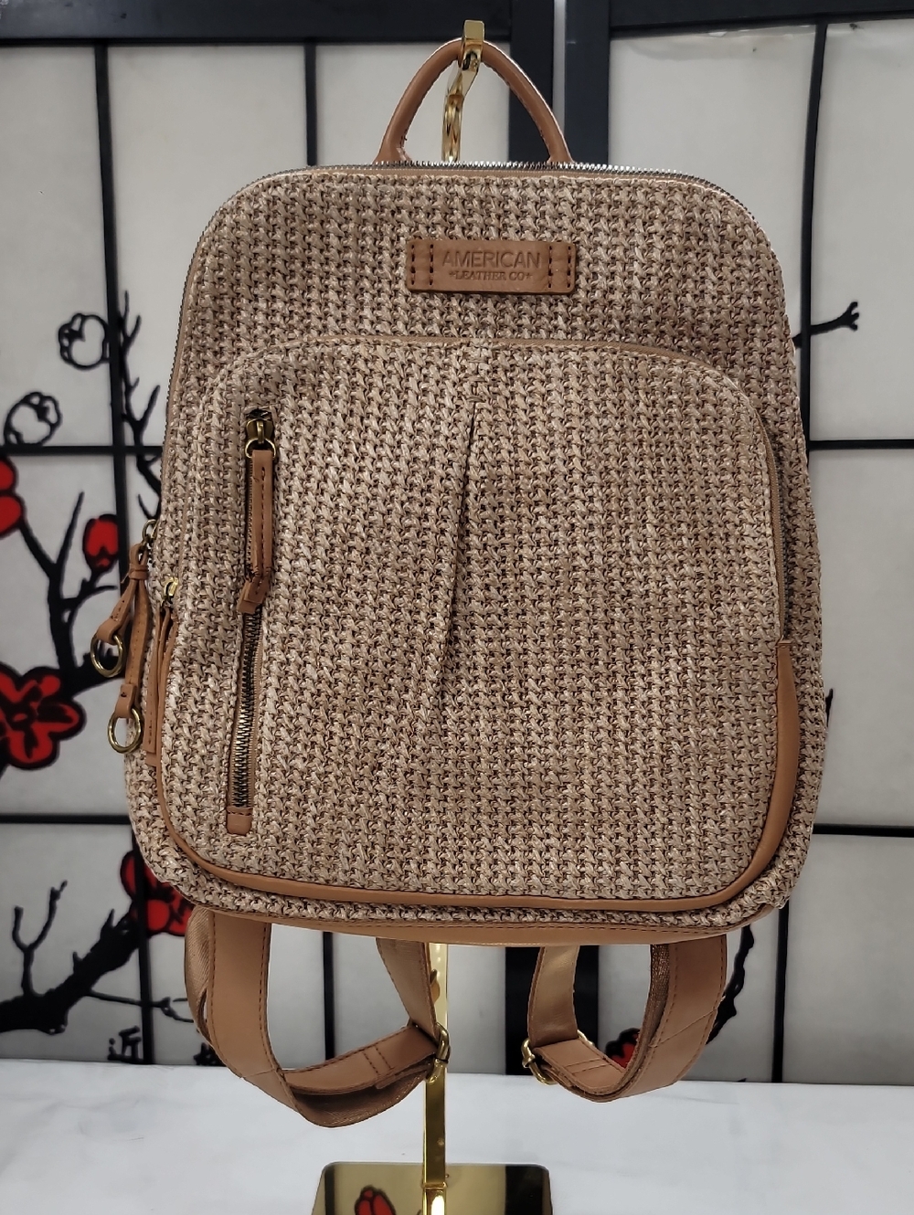 American Leather Co. Raffia Cleveland Backpack